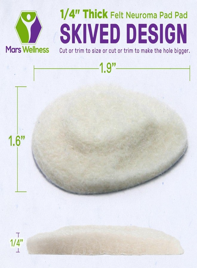 MARS WELLNESS Premium Comfort Metatarsal Felt Foot Neuroma Pads - Easy to Use Ball of Foot Pads - 4 Pairs - Image 3
